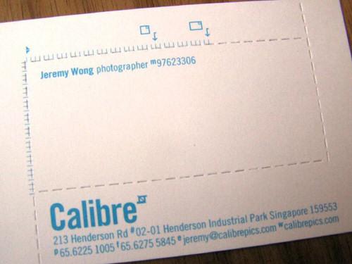 Calibre business card