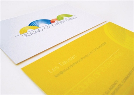 yellow,multi color business card