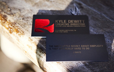 Black Suede Business Card business card