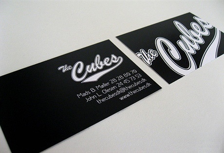 contrast color business card
