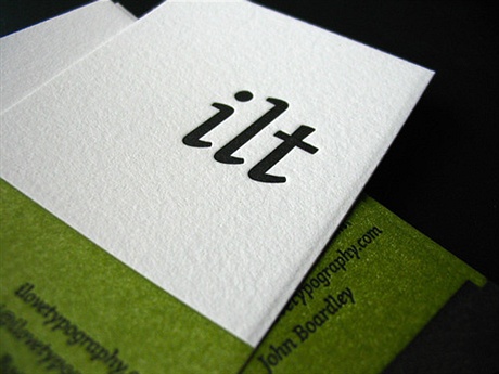 I Love Typography business card