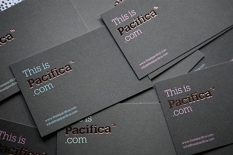 contrast color business card