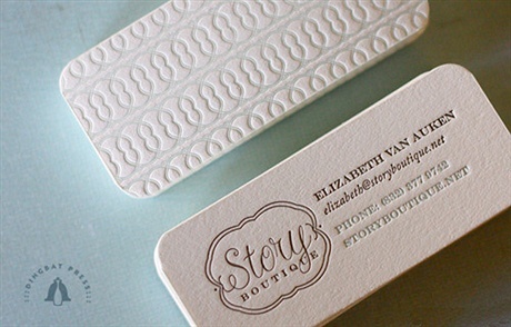 strips,letterpress,round corner,thick paper business card