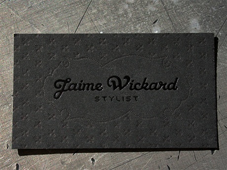 black,minimalistic,foil stamped,letterpress business card