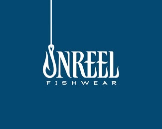 fish,reel,hook logo
