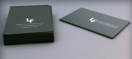 black business card