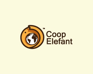 animal,elephant,globe,round,fancy logo
