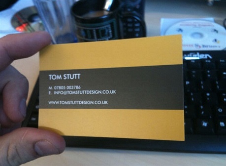 Tom Stutt Design business card