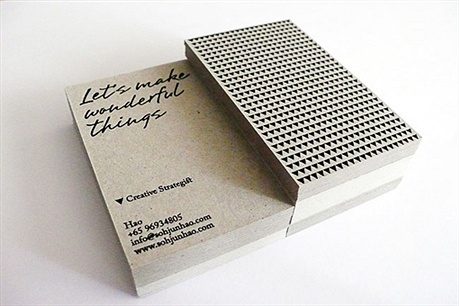 minimalistic,debossed,eco friendly,recycled paper business card