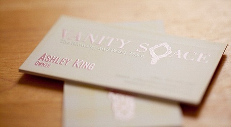 glossy,textured paper business card