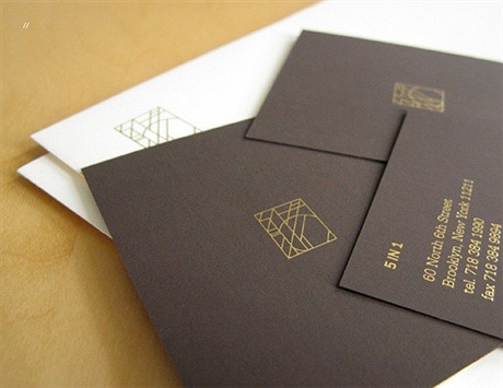 earthy surface,foil stamped business card