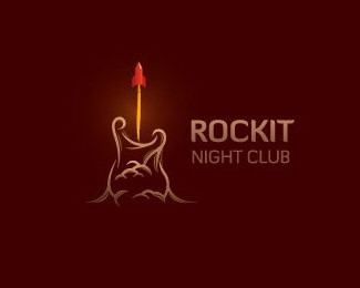 night,club,rocket,dark logo