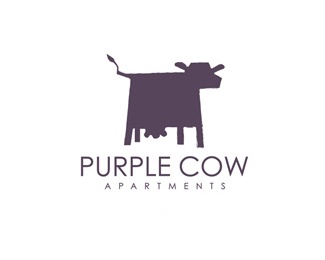animal,apartments,property,cow logo