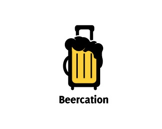 glass,beer,suitcase,foam logo