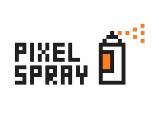 pixel,bottle,spray,spots logo