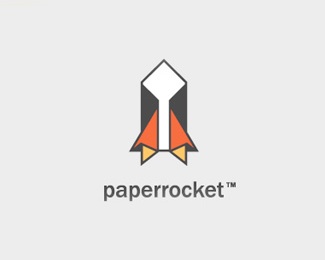 paper,rocket logo