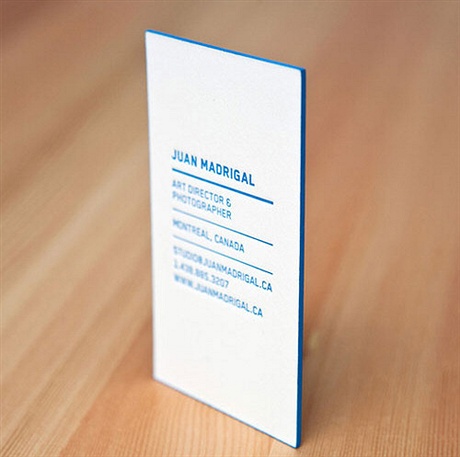 Bold Blue Letterpress business card
