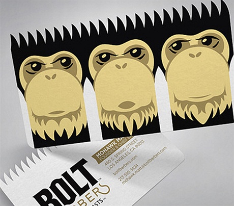 Bolt Barbers Design business card