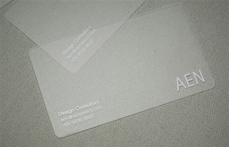 transparent,plastic,round corner business card
