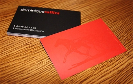 black,red,2 color business card