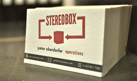 Stereo Box Letterpress business card