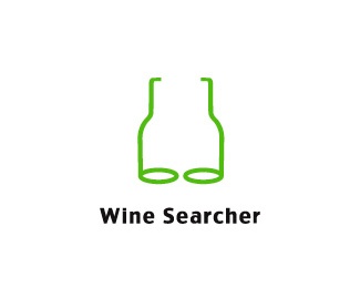 search,wine,bottle logo
