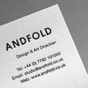 Andfold Embossed Card