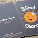 Sliced Orange Round Corner Card