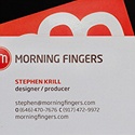 Morning Fingers Business Card