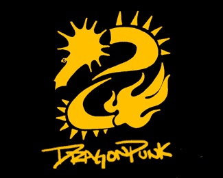 dragon,punk logo