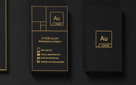 Sleek Black business card