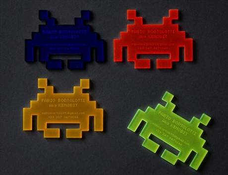 Space Invaders  Design business card