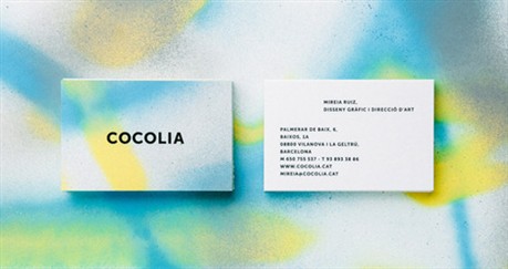 Spray Painted business card