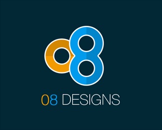 08 designs logo
