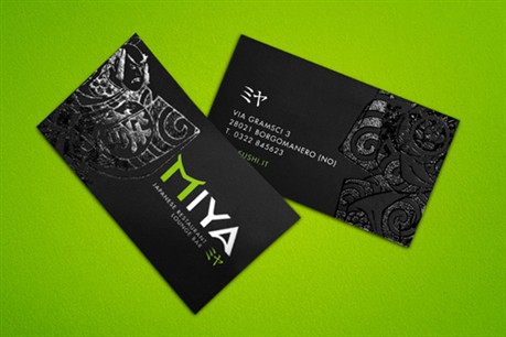 Serigraphed business card