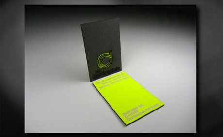 Bold Neon Card Design business card