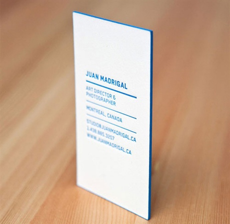 Bold Blue Letterpress business card