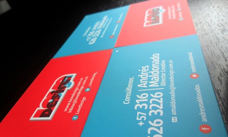 Blue & Red Colors business card