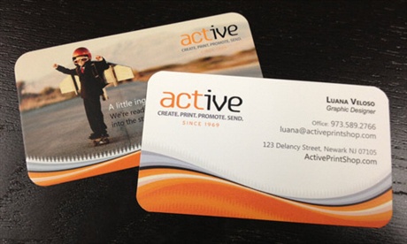 Active Print Shop business card