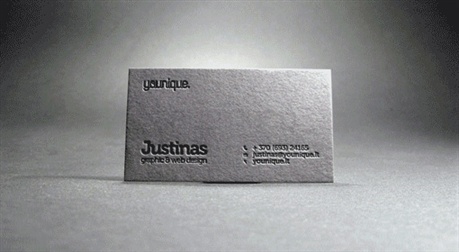 Black Letterpress Design business card