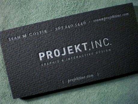 Projekt Inc. Design business card