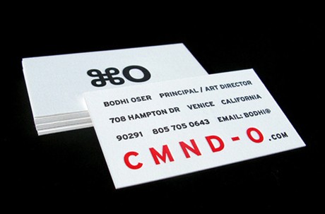 Double Sided Letterpress business card