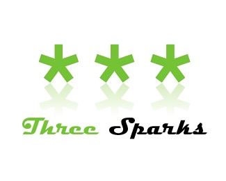 webdesign,three sparks logo