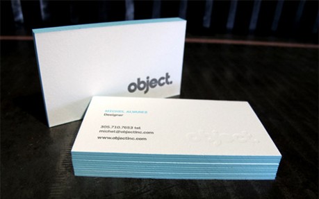 Cool & Simple Letterpress business card
