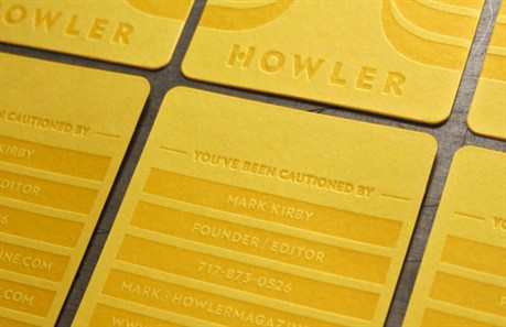 Howler Magazine business card
