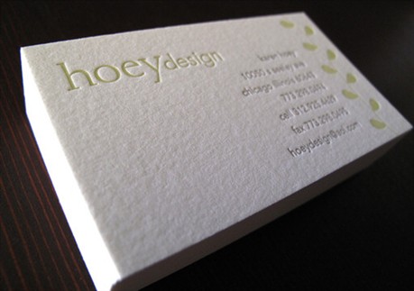 Hoey Design business card