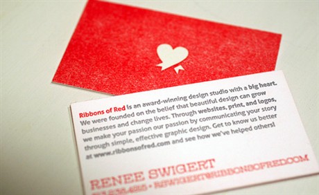 Ribbons Of Red business card