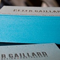 French Blue Letterpress Cards