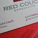 Custom Red Letterpress