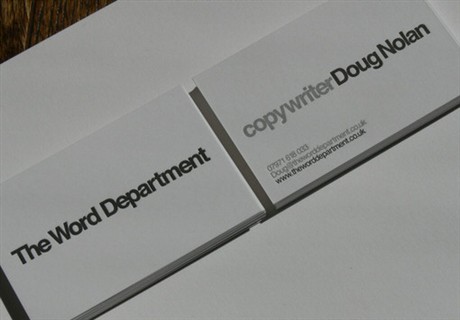 Word Department Design business card